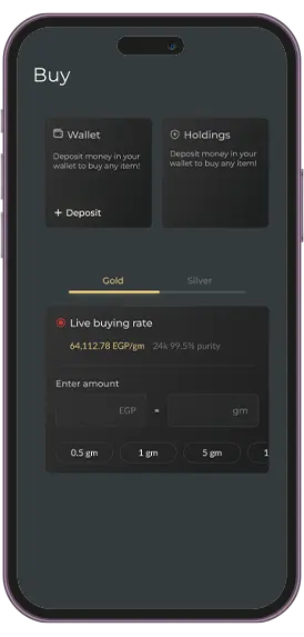 Buy, sell, and redeem gold and silver directly through the app to facilitate seamless trading