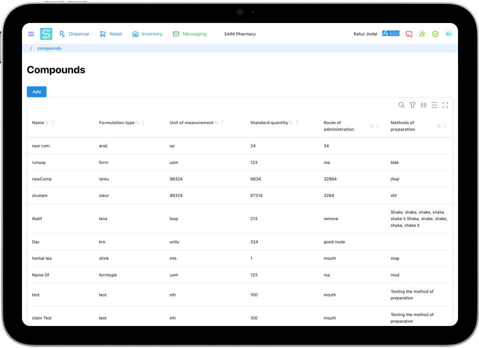 Compound feature