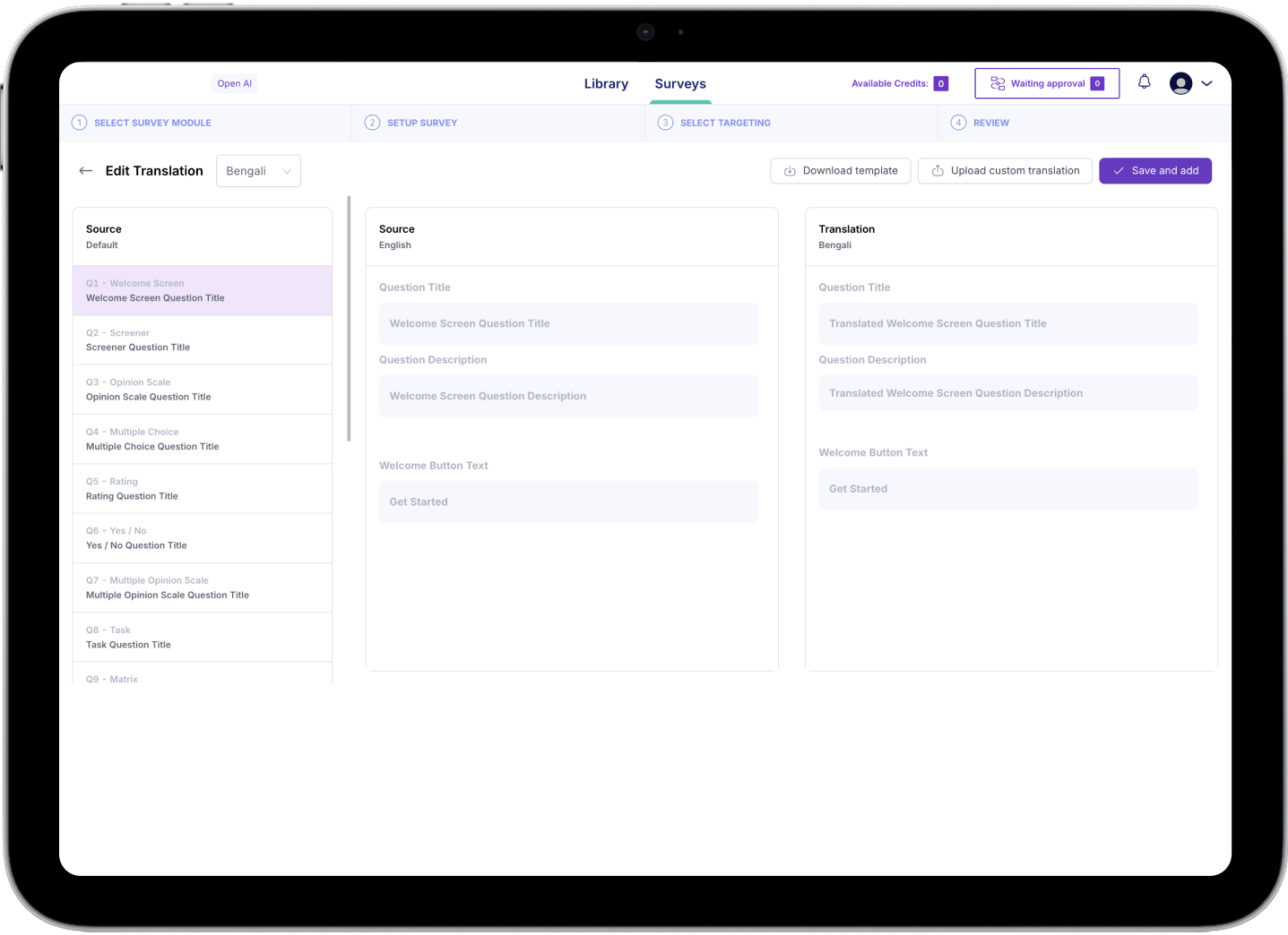 Multilingual support